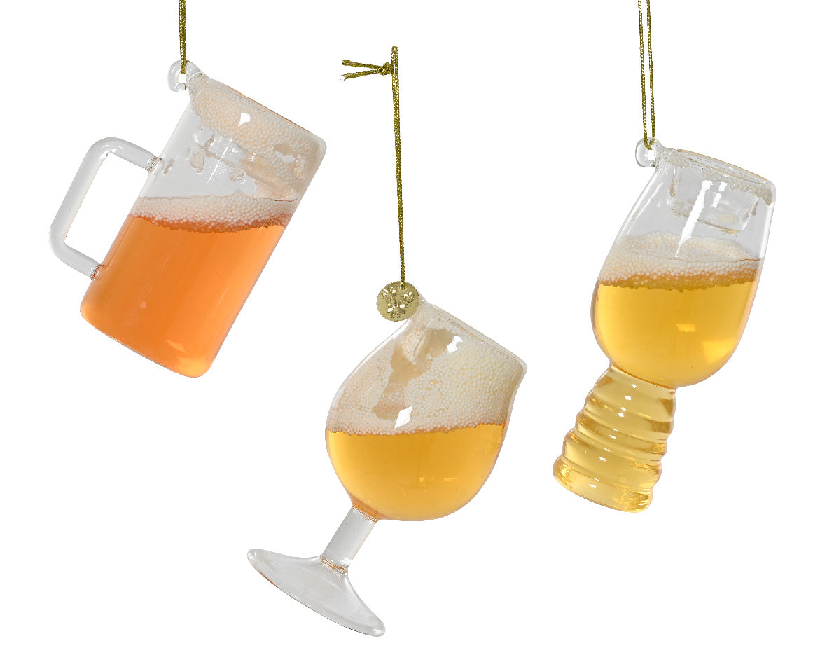 Bicchieri con Liquido decorazione natalizia appendibile modello assortito H8.7cm