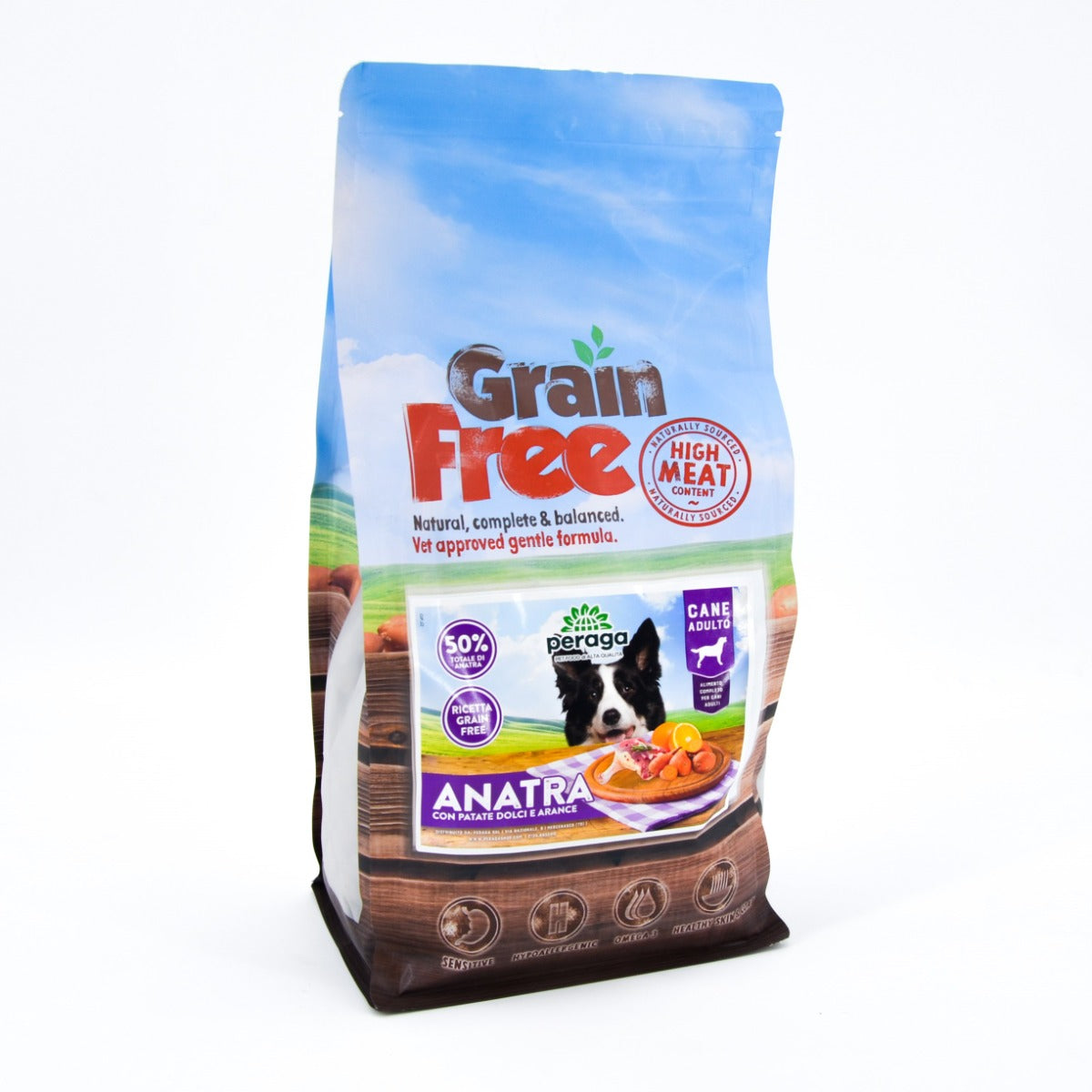 CROCCHETTE PERAGA GRAIN FREE PER CANE ADULTO 2KG ANATRA