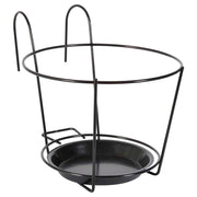 BALCONIERA NERA TONDA D.15CM CON SOTTOVASO