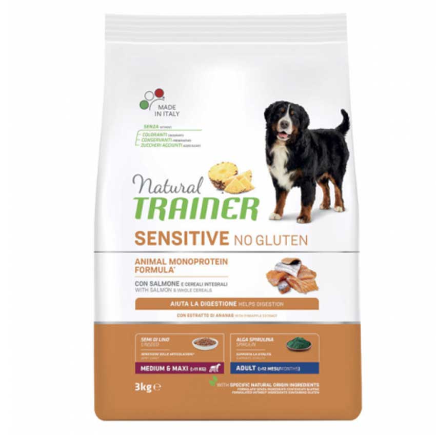 CROCCHETTE CANE ADULTO MAXI&MEDIUM NATURAL SALMONE 3KG