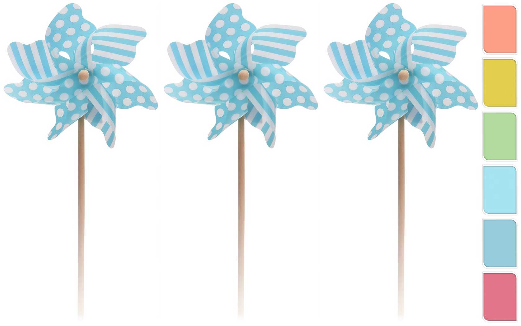 OFFERTA 3 GIRANDOLE A VENTO 55X16CM COLORI ASSORTITI