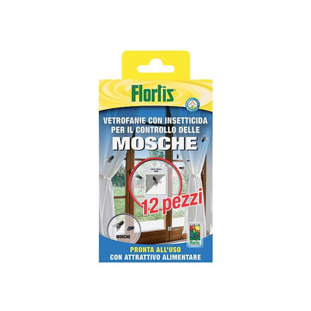 VETROFANIE CON INSETTICIDA PER MOSCHE 12PZ