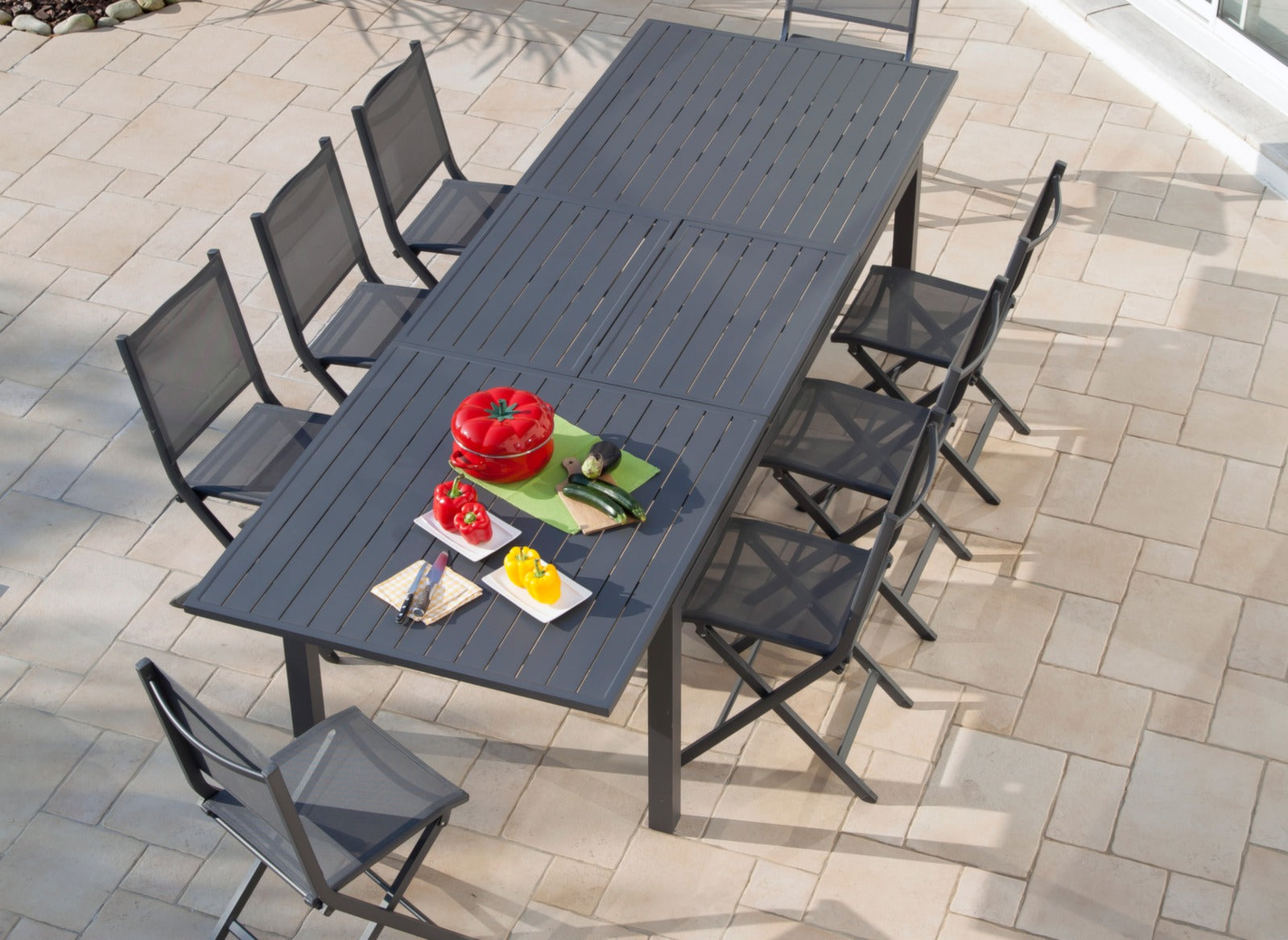TAVOLO TRIESTE ALLUNGABILE 200/280X102 GRIGIO