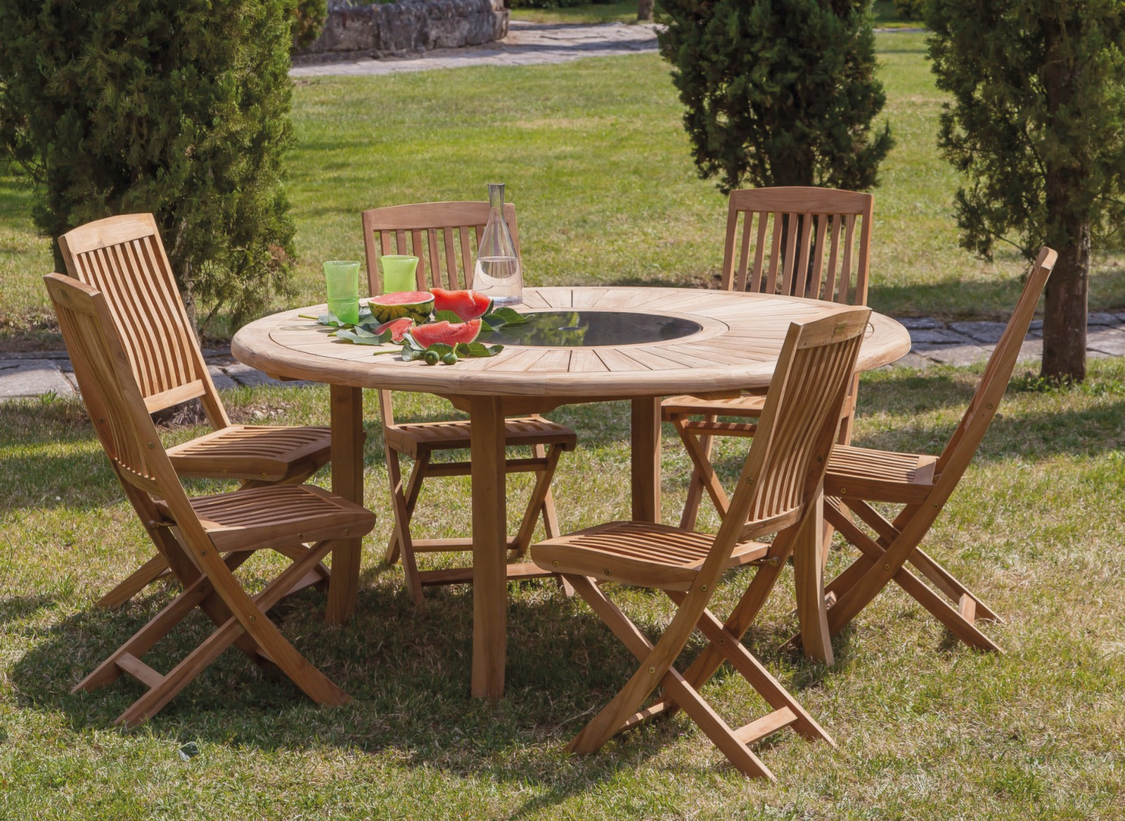 TAVOLO BREHAT TEAK Ø 155 CM