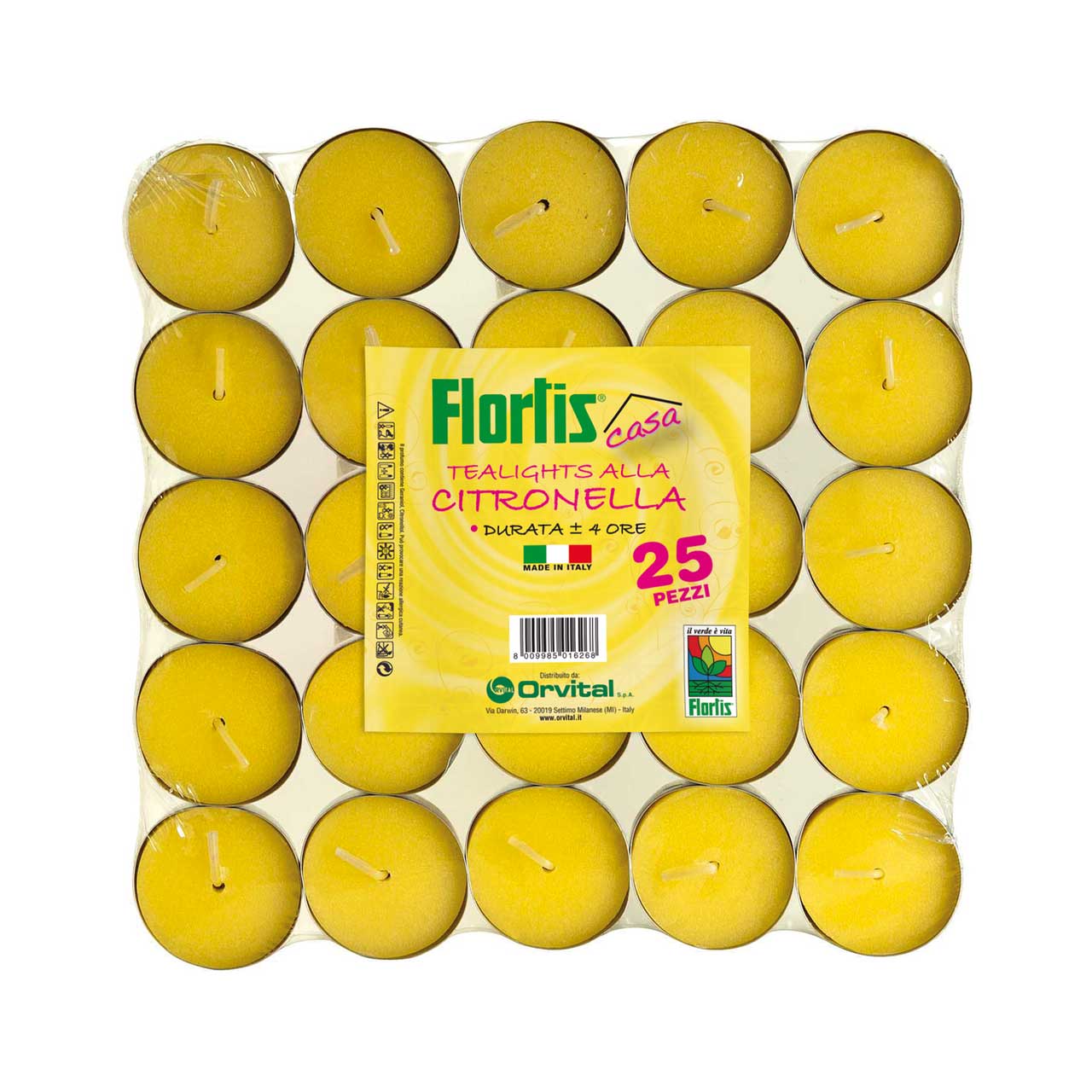 CANDELE 25PZ TEA LIGHTS CITRONELLA