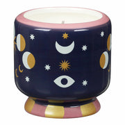 Paddywax Candela in Ceramica Decorata "A Dopo" – Fasi Lunari, Gelsomino e Rosa (226 g)