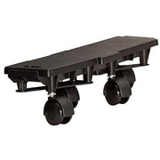 PIATTAFORMA RETTANGOLARE CON 4 RUOTE 36X10X8CM NERO