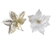 Poinsettia con clip D 27 cm colori modello assortito Peraga Christmas