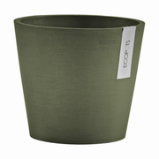 Vaso Rotondo Amsterdam D30 H26.5 cm Verde Kaki ECOPOTS