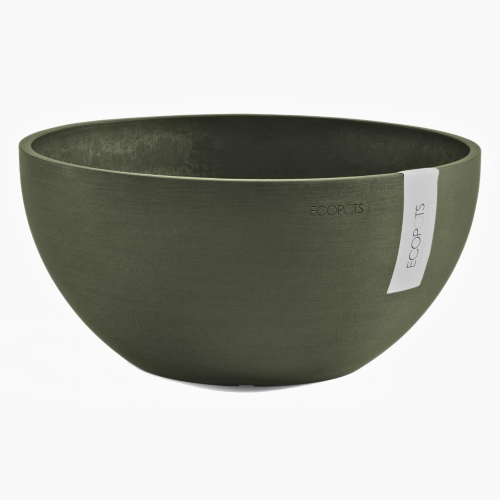 Ciotola per Piante Brussels D25 H12 cm Verde Kaki ECOPOTS