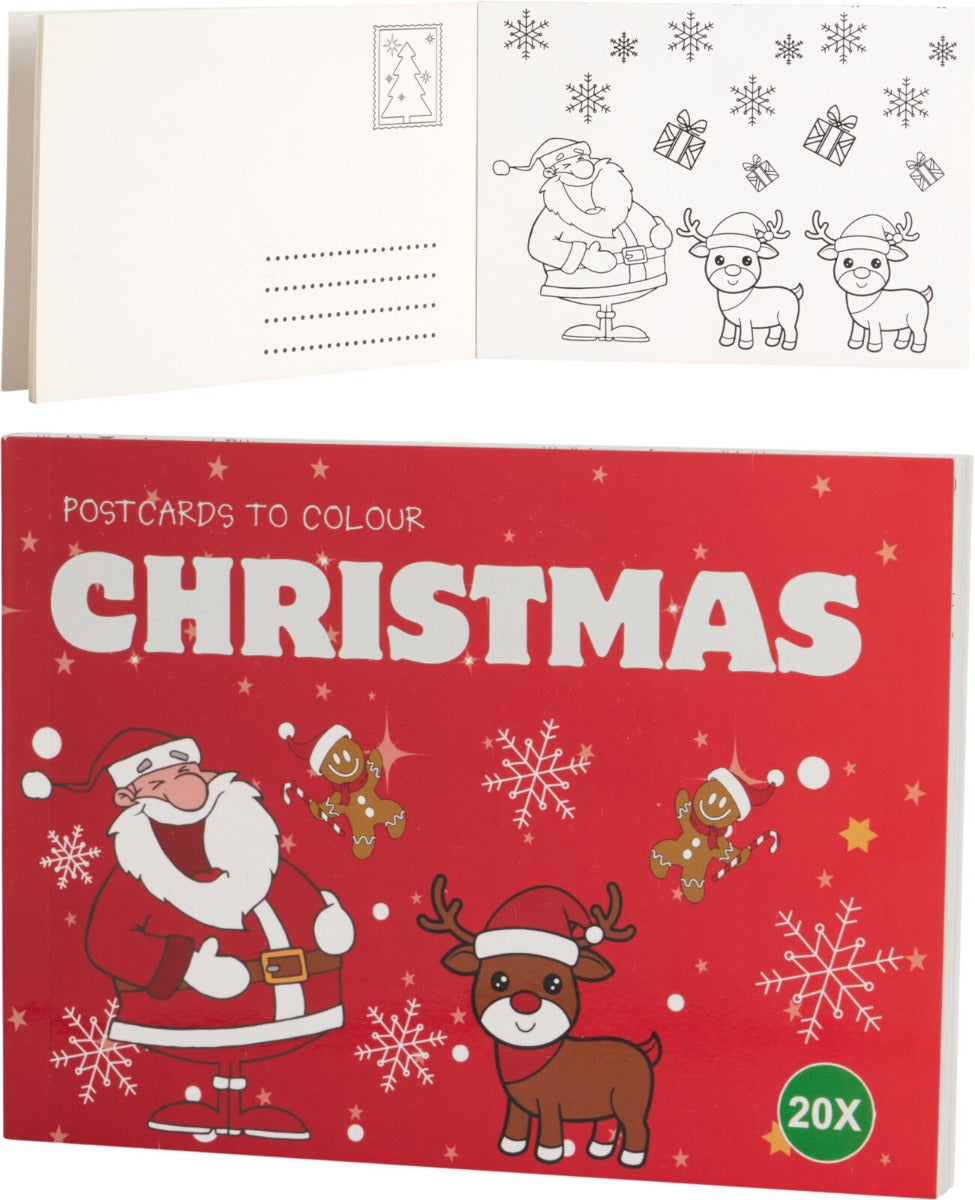 20 Cartoline Natalizie da Colorare