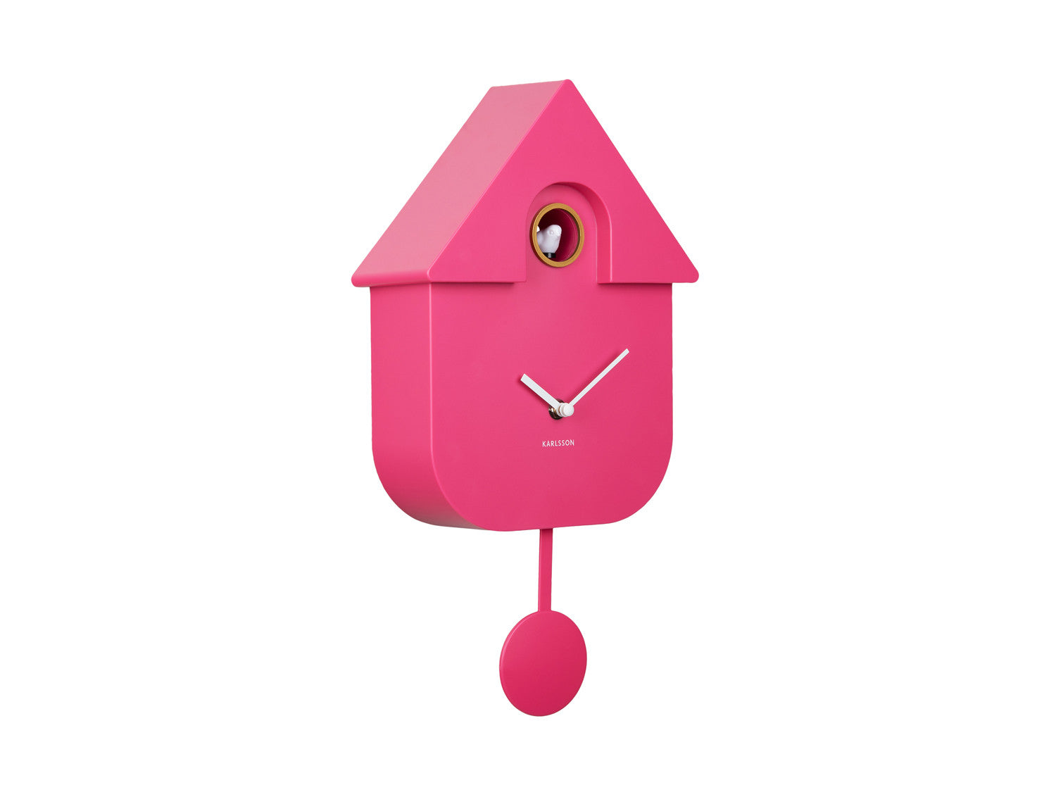 Orologio da Parete Modern Cuckoo 21,5x41x8,5cm Rosa Acceso Karlsson