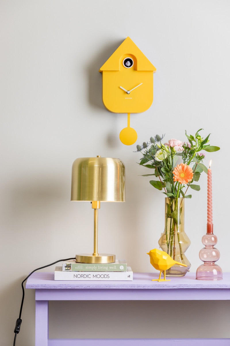 Orologio da Parete Modern Cuckoo Giallo Brillante Karlsson