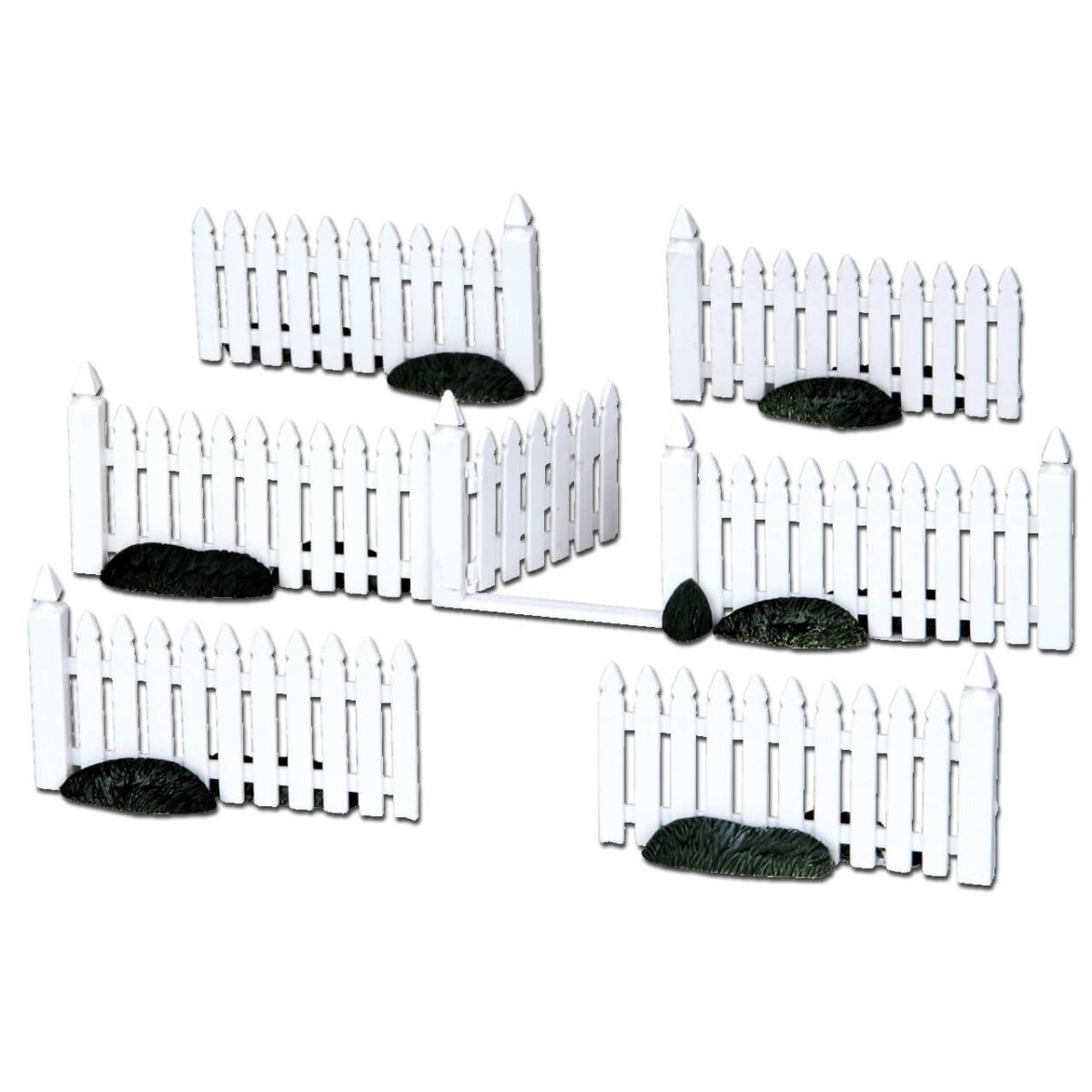 Plastic Picket Fence, Set Of 7 - LEMAX COD. 14388