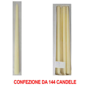 SET 144 CANDELE CLASSICHE 2x4CM AVORIO