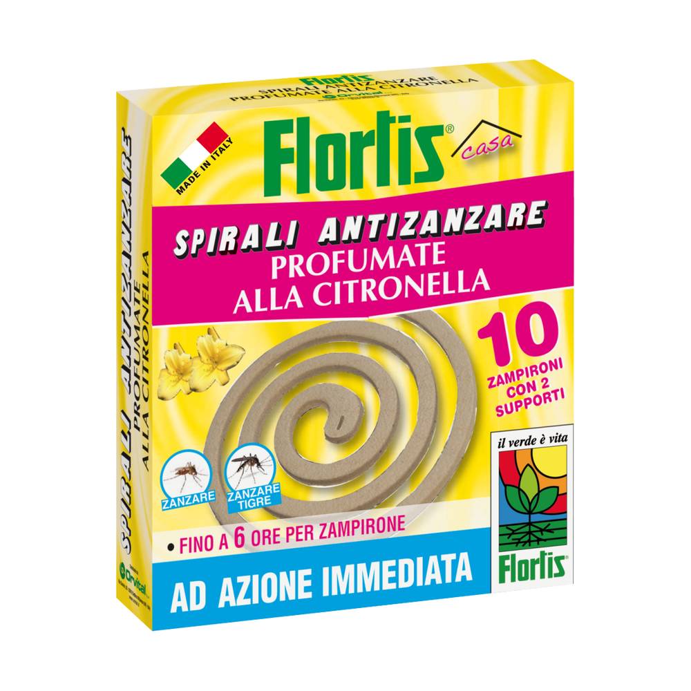 SPIRALI ANTIZANZARE PROFUMATE CON 2 SUPPORTI