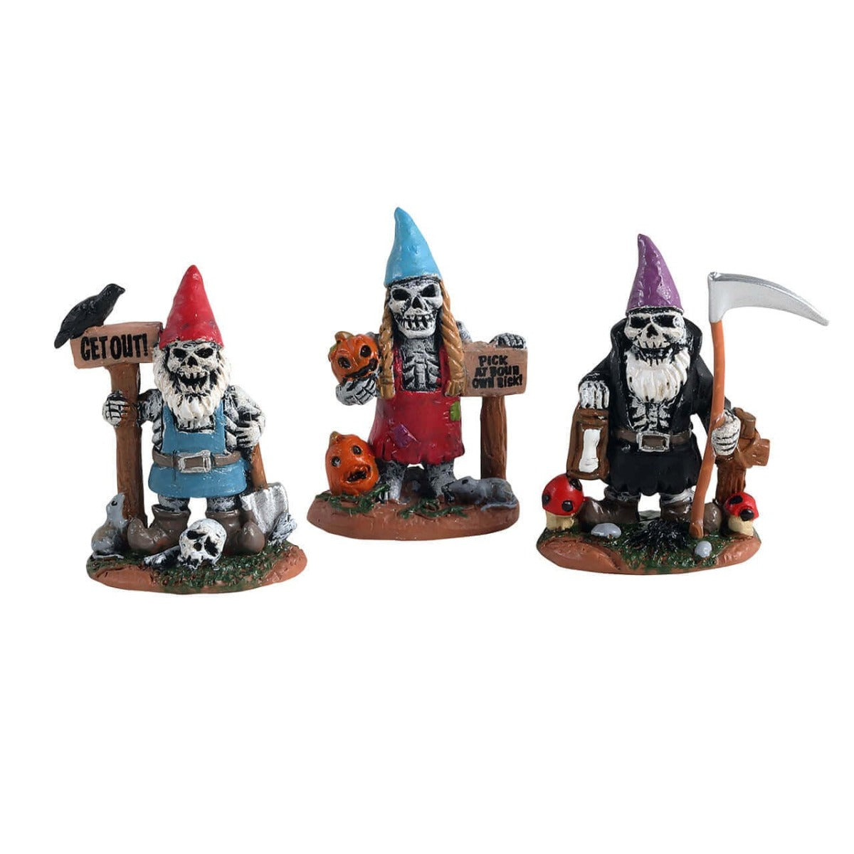 SCHELETRI NANI DA GIARDINO - SKELETON GARDEN GNOMES