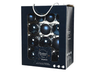 26 PALLINE DI VETRO BLU NOTTE MODELLI ASSORTITI