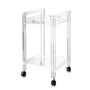 CARRELLO QUADRATO TRASPARENTE 44X44X76 CM CON RUOTE