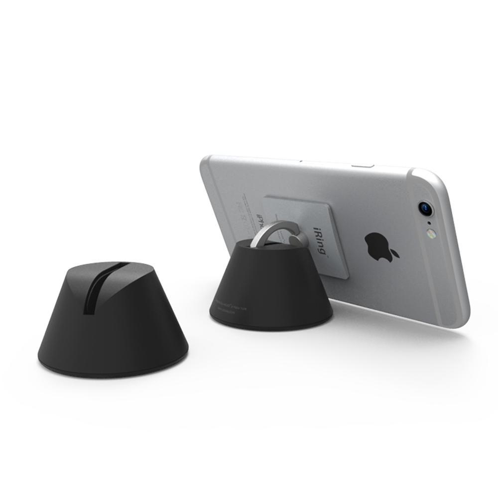 IRING DOCKS SUPPORTO ADESIVO PER GANCIO SMARTPHONE NERO