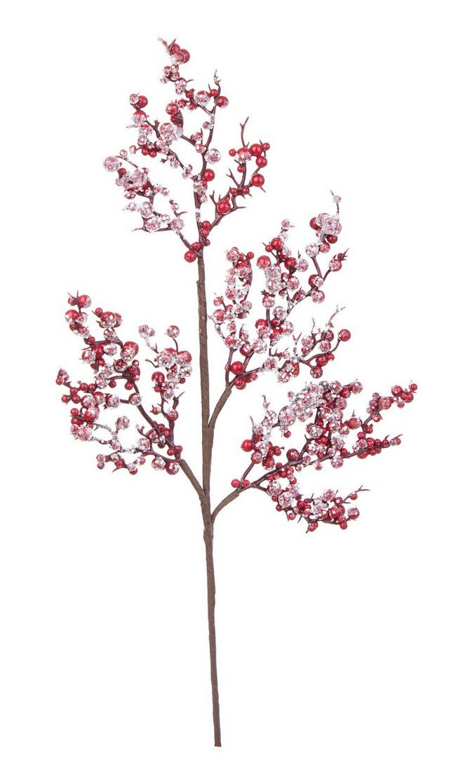 RAMO CON BACCHE ROSSE H50CM