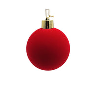 Palla floccata rossa diametro 20 cm Peraga Christmas