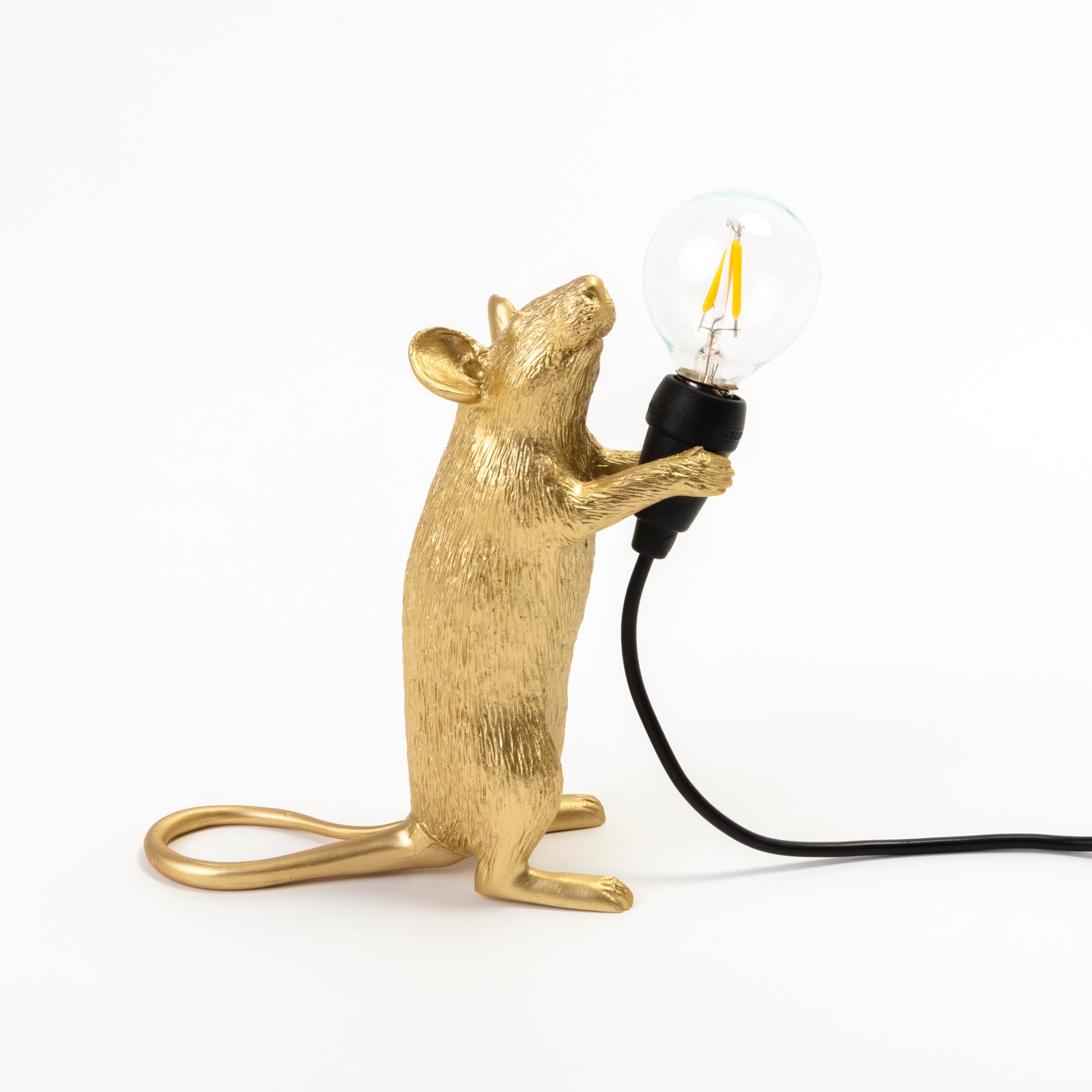 Mouse Lamp Step Gold Cm.6x13.3 h.14.5 Oro SELETTI