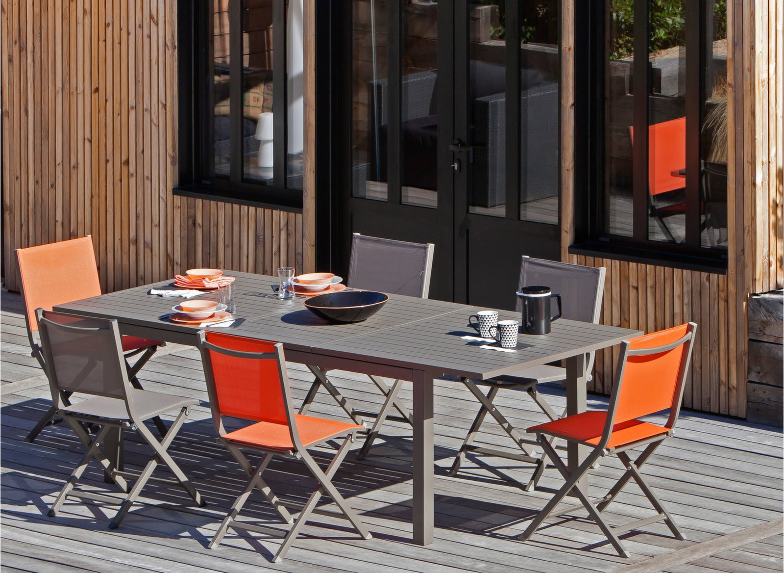 OFFERTA TAVOLO TRIESTE 180/240 CON 6 POLTRONE DUCA CAFFE