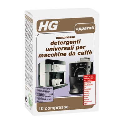 HG 10 COMPRESSE DETERGENTI UNIVERSALI PER MACCHINE DA CAFFÈ