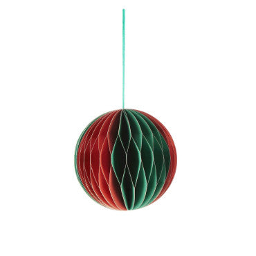 Sfera di Natale 9cm Rossa e Verde