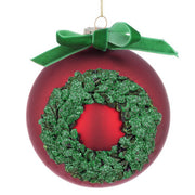 Pallina di natale D10 cm con Ghirlanda
