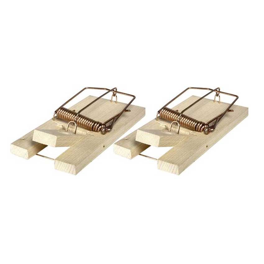 SET 2PZ TRAPPOLA CLASSICA PER TOPI IN LEGNO