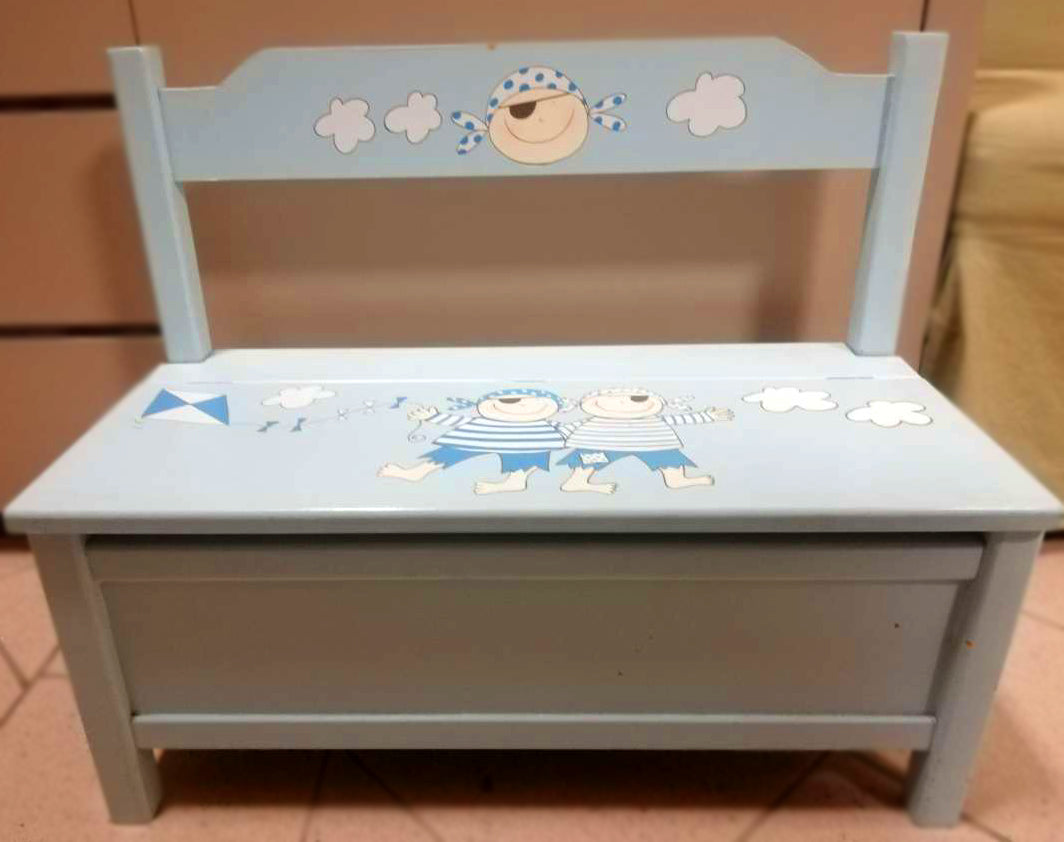 PANCA AXEL 55X67X30 CM ROSA E AZZURRO A SCELTA