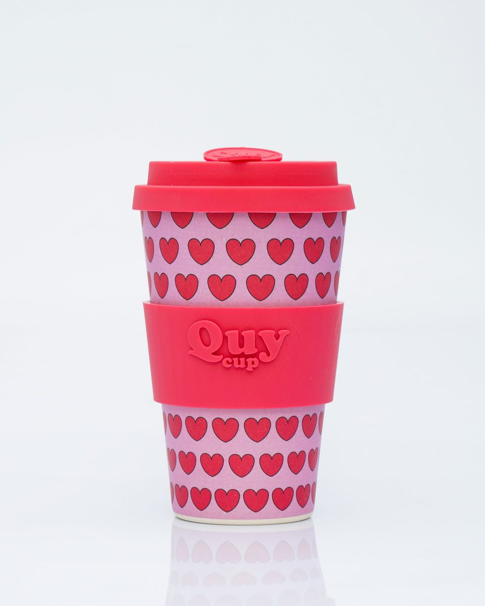 TAZZA RIUTILIZZABILE ECO-FRIENDLY IN BAMBU 400ML LOVE