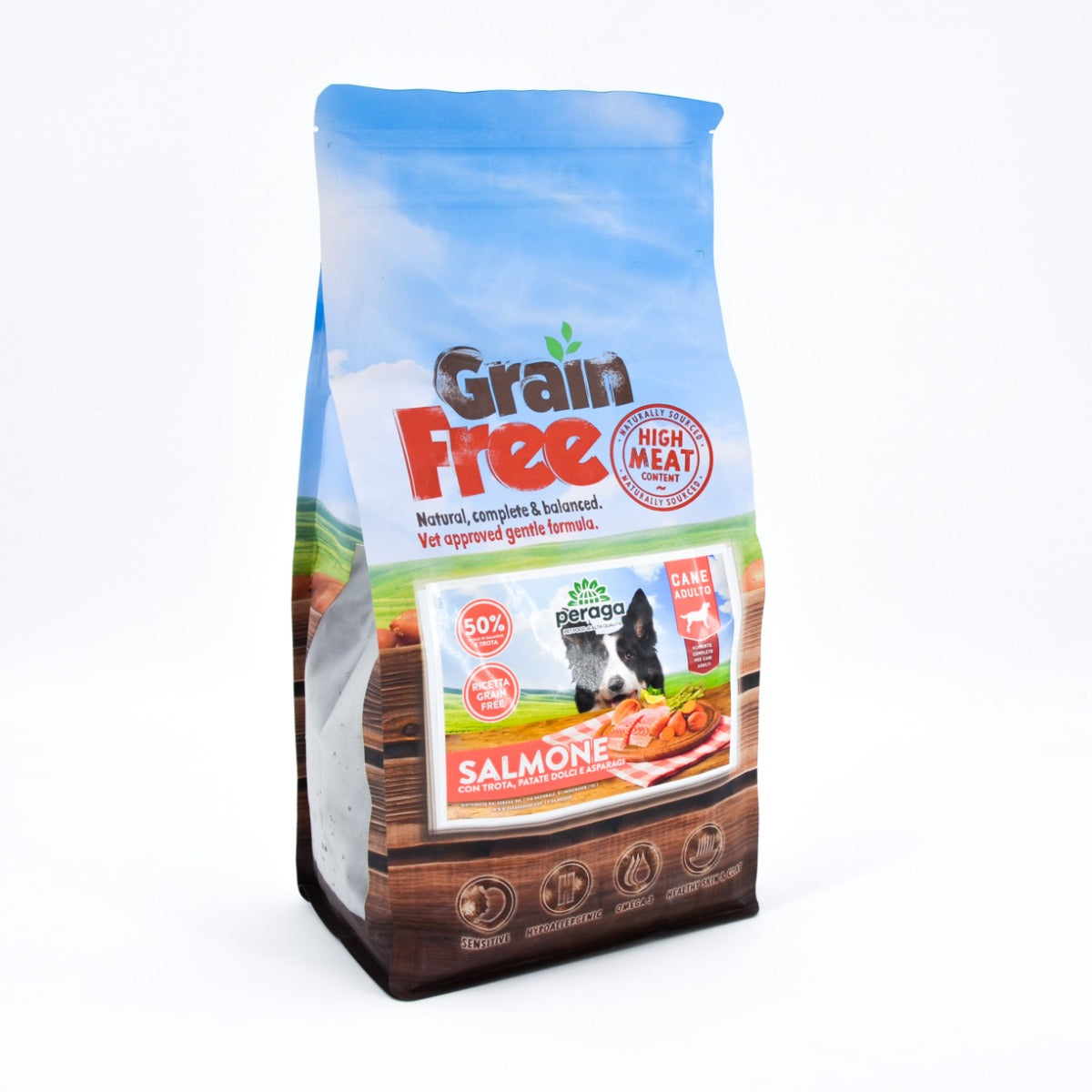 CROCCHETTE PERAGA GRAIN FREE PER CANE ADULTO 2KG SALMONE