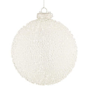 Pallina di Natale D10cm Bianca a Gocce