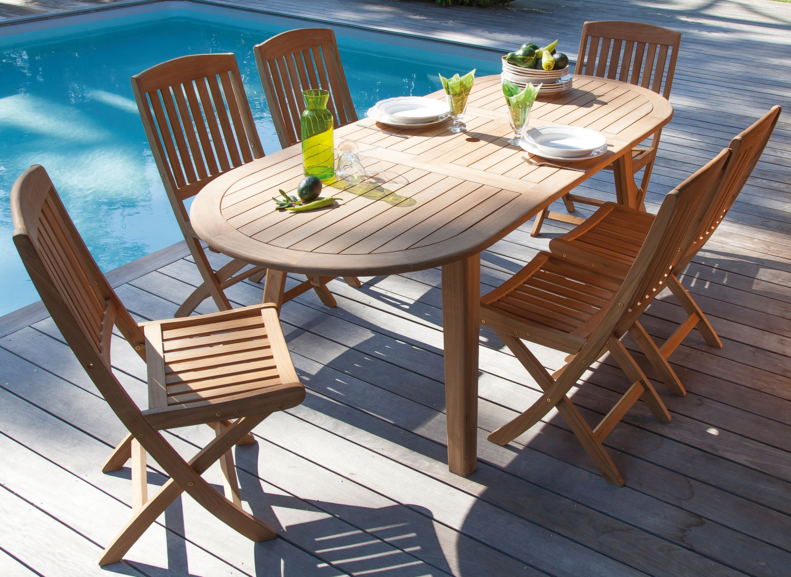 TAVOLO ALLUNGABILE TEAK LOLA 200/240X100 CM