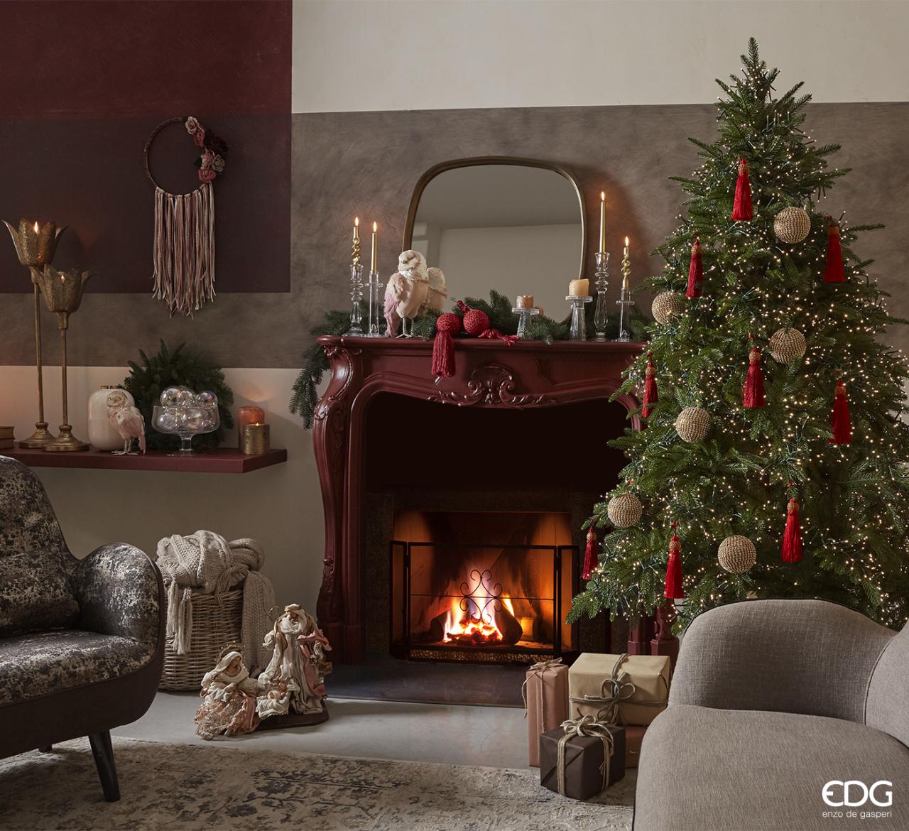ALBERO DI NATALE PINO LUXURY 180CM PREILLUMINATO CON 3000 MINILED D136