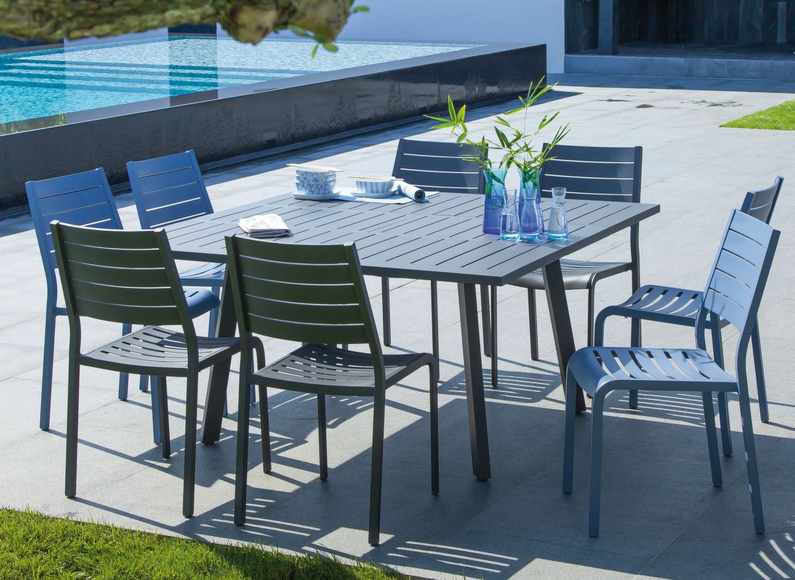 TAVOLO BARCELONA ALLUNGABILE 100/145X145 GRIGIO