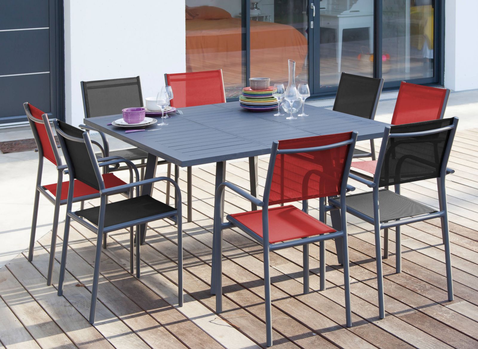 OFFERTA TAVOLO BARCELLONA 100/145 CON 4 POLTRONE DUCA CAFFE