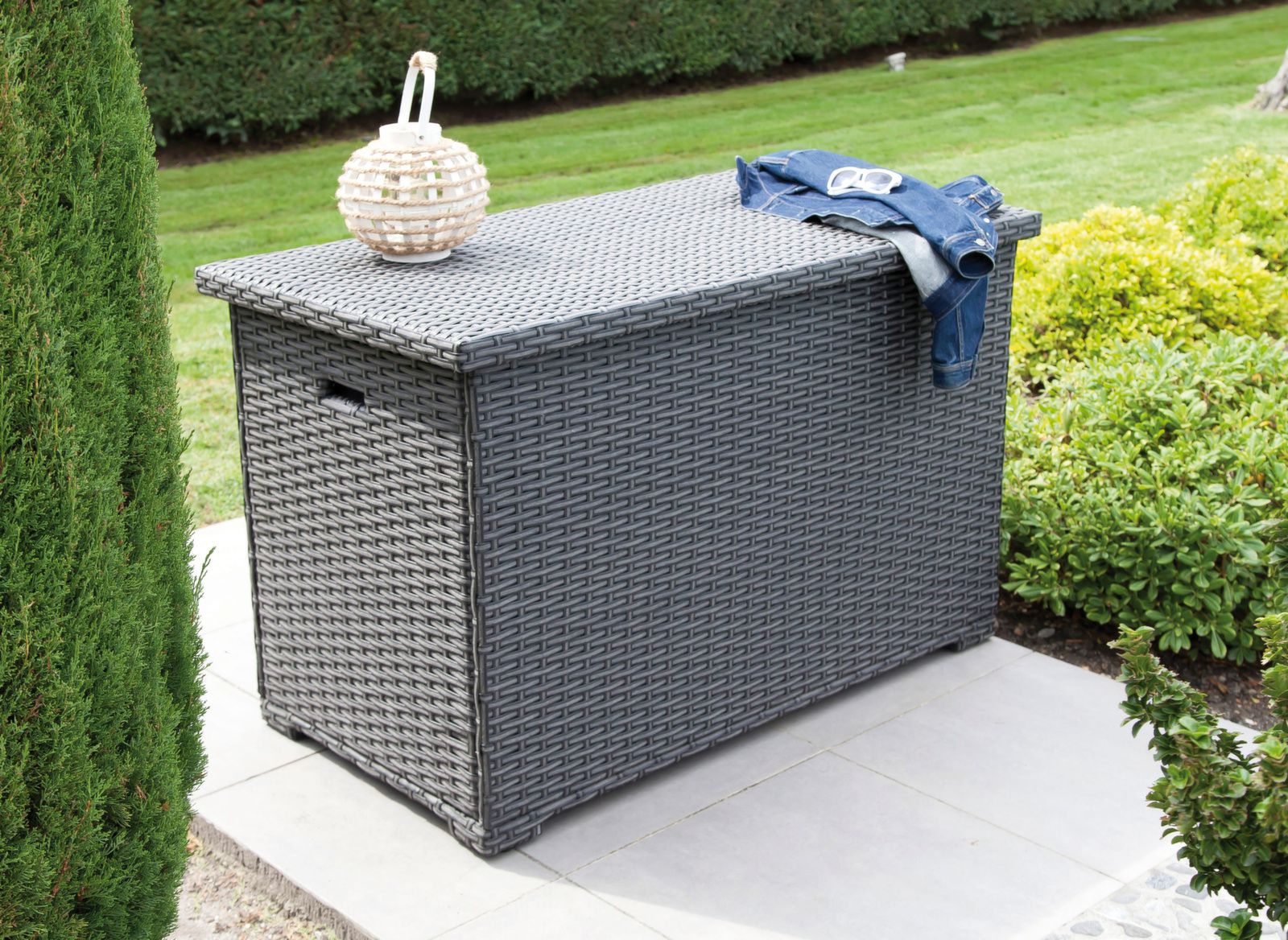 BAULE HAVANA IN ALLUMINIO/INTRECCIATO 132CM