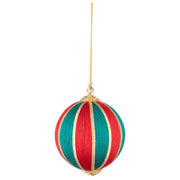 Sfera Decorativa 10cm Rosso e Ottanio