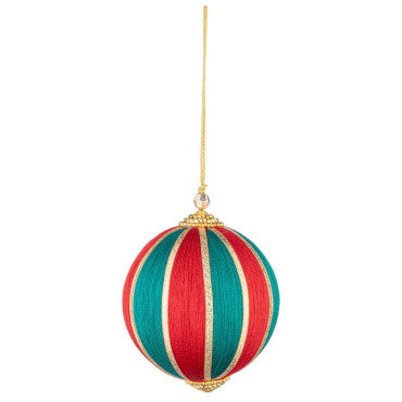 Sfera Decorativa 10cm Rosso e Ottanio