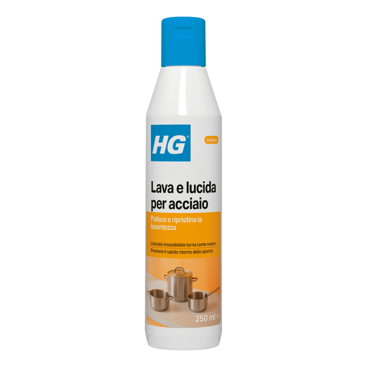 HG LAVA E LUCIDA PER ACCIAIO 300 ML