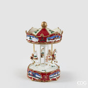Giostra Carillon Cavalli D15.5 H25 Bianco Rosso EDG