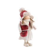 Pupazzo Natalizio Bimba Bianca/Rossa con Borsa