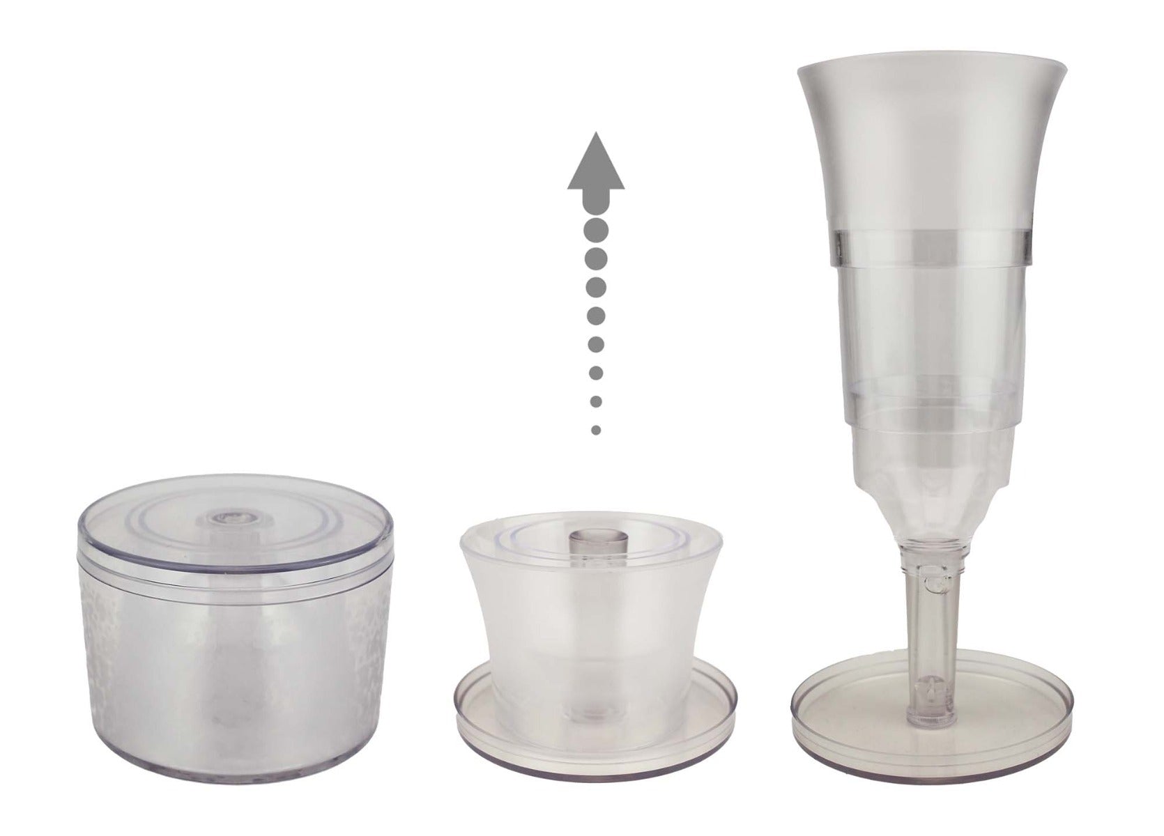 BICCHIERE PIEGHEVOLE POP-UP SECCO GLASS WINKEE