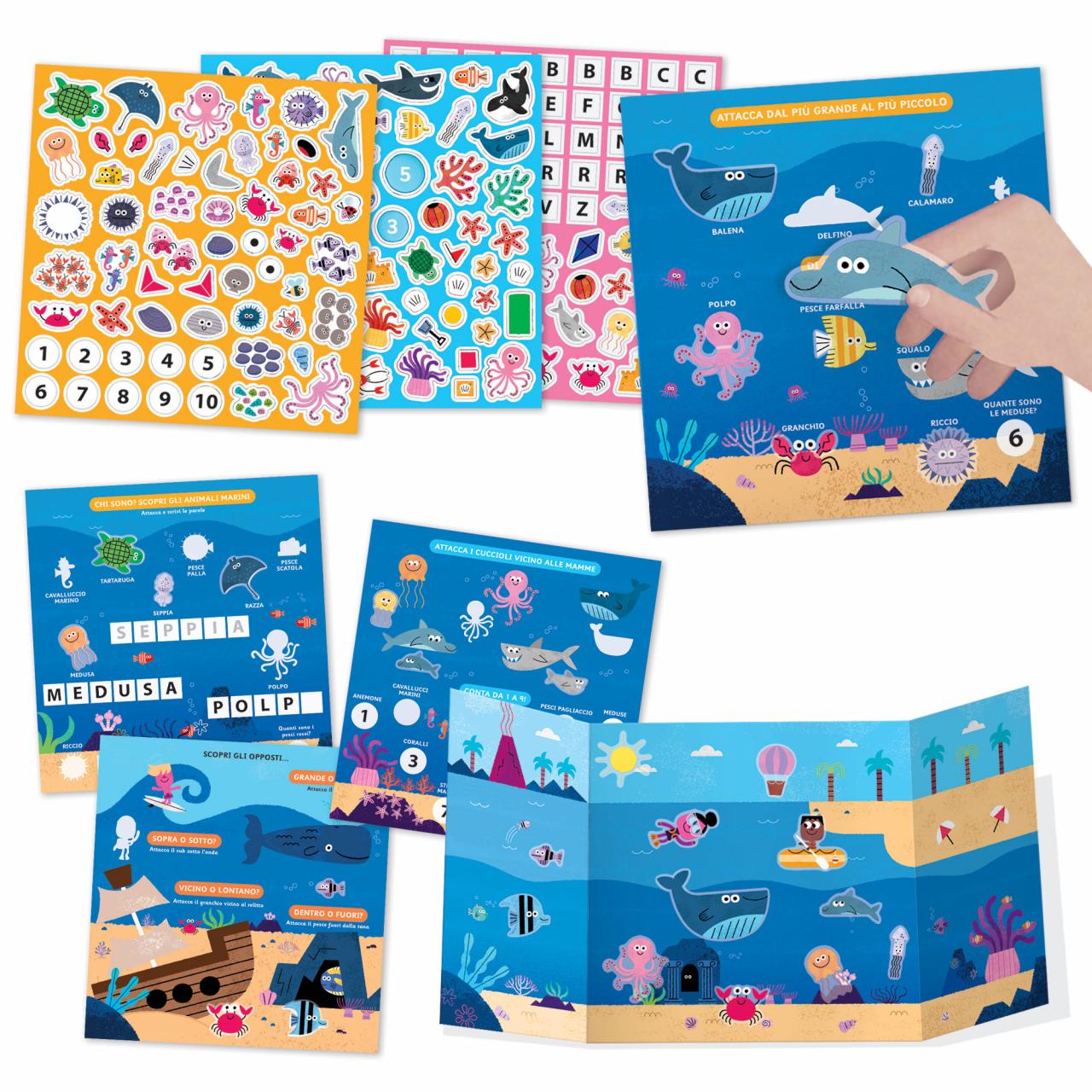 Maxi Scuola Stickers Esplora il Mare 3-6 anni Headu