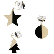 OFFERTA 3 DECORAZIONI DA APPENDERE 10CM LEGNO/METALLO ASSORTITA