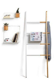 SCALA APPENDIABITI BIANCA 152X41X3.8 CM IN LEGNO